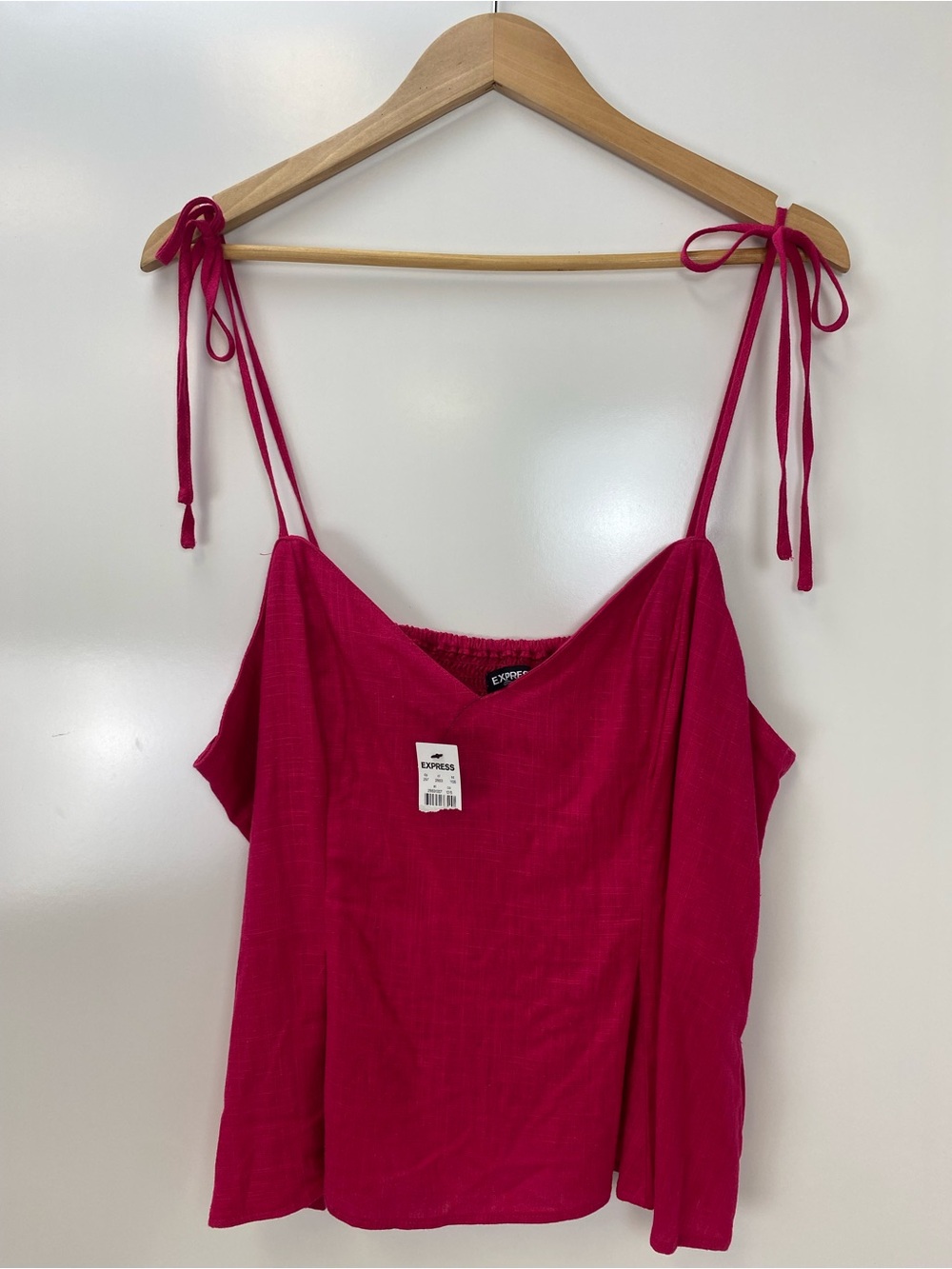 Express Hot Pink Tie-Shoulder Camisole